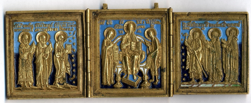 Складень. Деисус, с избранными святыми. 1794 – 1795 г.